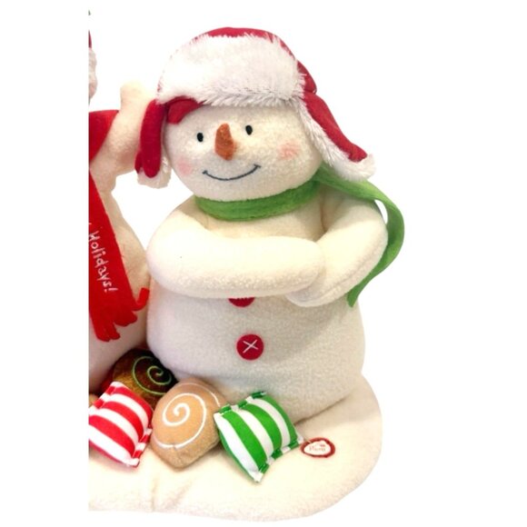 Hallmark Jingle Pals Seasons Treatings Singing Dancing Snowman Plush Duo 2008 - Picture 4 of 8